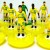 Subbuteo Andrew Table Soccer Chelsea 2018-19 away kit on Classic Hasbro bases
